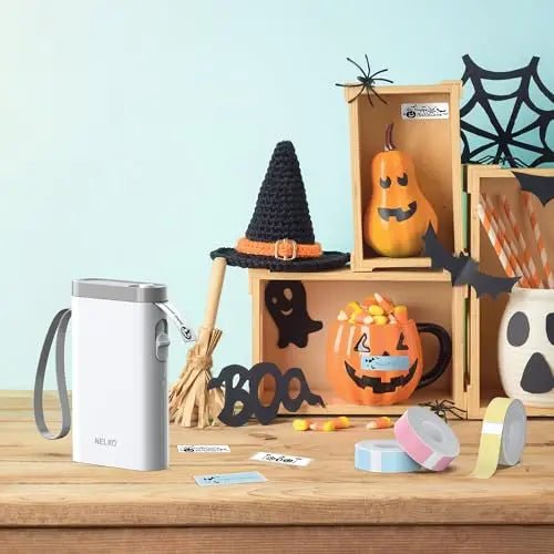 Label Maker Machine with Tape, Nelko, P21 Bluetooth Label Printer, Wireless Mini Label Makers with Multiple Templates for Organizing Office Home, White - North State Signs & Printing