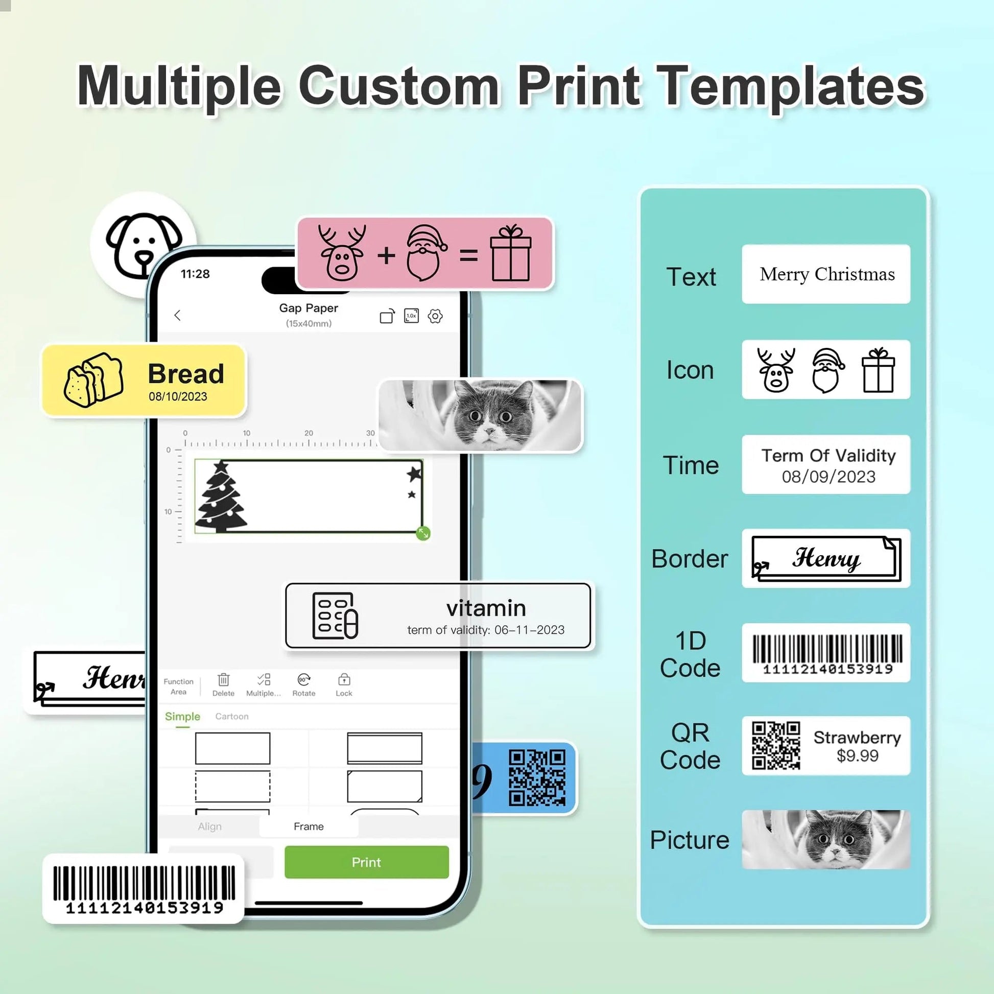 Label Maker Machine with Tape, Nelko P21 Portable Bluetooth Label Printer, Wireless Handheld Sticker Maker Mini Label Makers with Multiple Templates, Light Yellow - North State Signs & Printing
