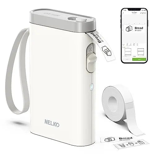 Label Maker Machine with Tape, Nelko P21 Portable Bluetooth Label Printer, Wireless Handheld Sticker Maker Mini Label Makers with Multiple Templates, Light Yellow - North State Signs & Printing