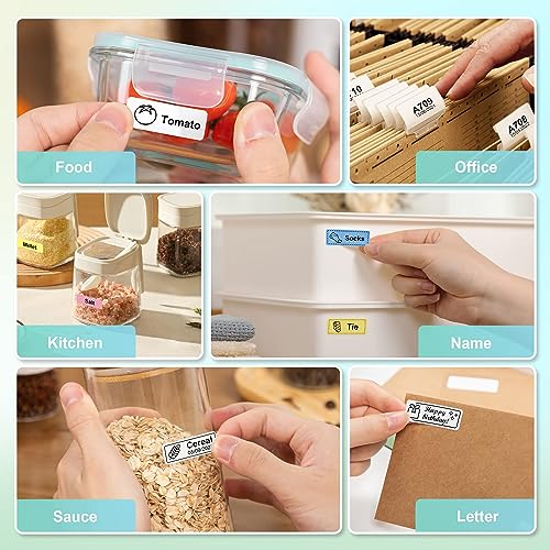 NELKO Label Maker Machine with Tape P21 Portable Bluetooth Label Printer Wireless Handheld Sticker Maker Mini Label