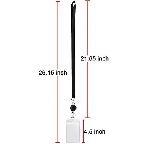 Lanyard Black Retractable Badge Reel with Badge Reel Clip for id Card Badges Holders Vertical Punched Zipper Waterproof 2 Pack YOUOWO - North State Signs & Printing