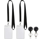 Lanyard Black Retractable Badge Reel with Badge Reel Clip for id Card Badges Holders Vertical Punched Zipper Waterproof 2 Pack YOUOWO - North State Signs & Printing