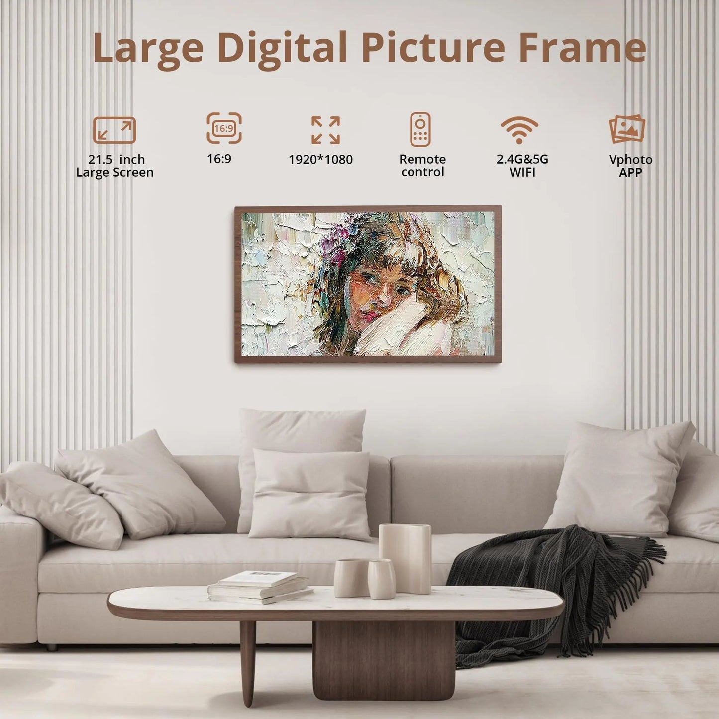 Large Digital Picture Frame Dragon Touch 21.5 inch Screen - North State Signs & Printing