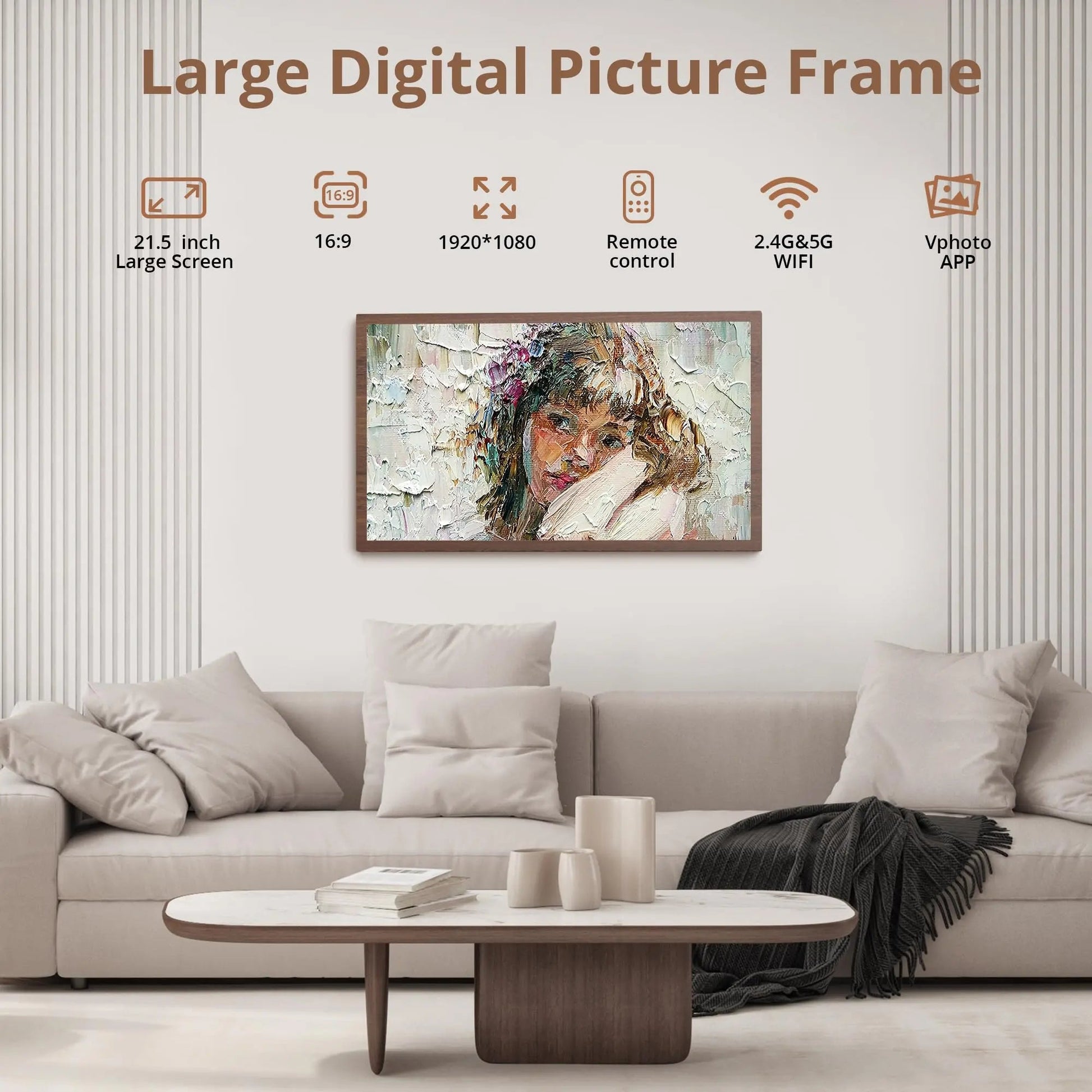 Large Digital Picture Frame Dragon Touch 21.5 inch Screen - North State Signs & Printing
