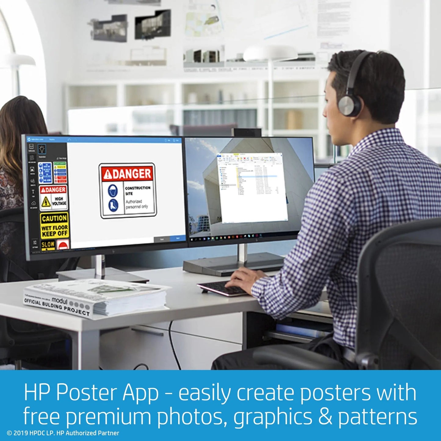 Large Format HP DesignJet T650, Color 24 - inch Plotter Printer, Includes 2 - Year Warranty Care Pack (5HB08H), Black - North State Signs & Printing