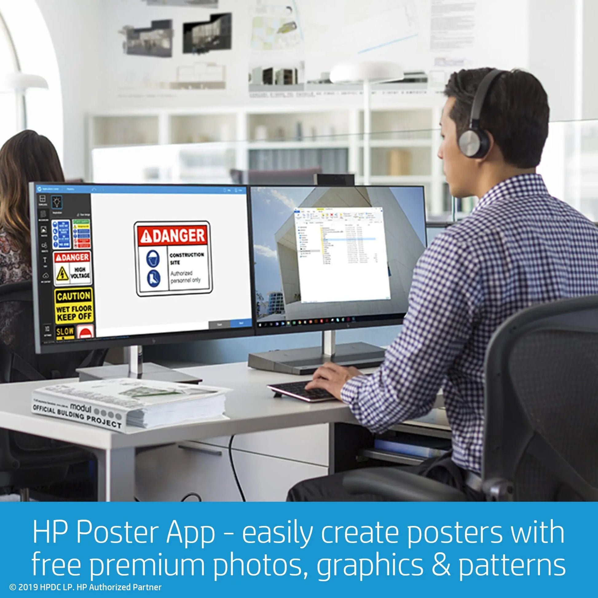 Large Format HP DesignJet T650, Color 24 - inch Plotter Printer, Includes 2 - Year Warranty Care Pack (5HB08H), Black - North State Signs & Printing