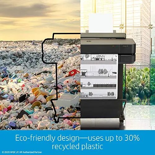 Large Format HP DesignJet T650, Color 24 - inch Plotter Printer, Includes 2 - Year Warranty Care Pack (5HB08H), Black - North State Signs & Printing