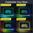 LED Note Board with 7 Colors, Includes Adapter, 13"x10" Led Drawing Board for Kids, Light Up Dry Erase Boards with 7 Markers, Soft Cloth, Hanging Chain, Holiday Trend Gift - North State Signs & Printing