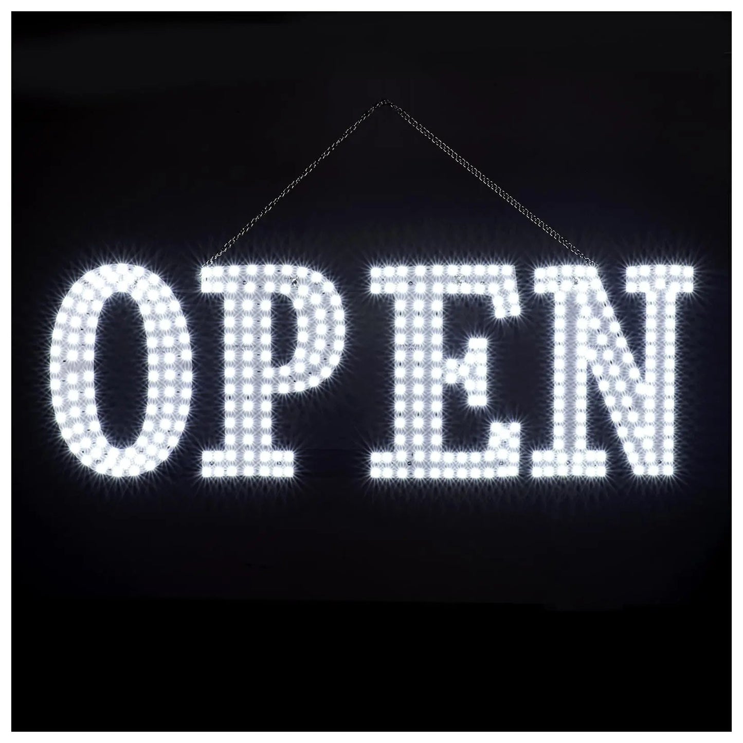 LED Open Signs for Business, 40"x14" Extra Jumbo Unique Design Super Bright Open Sign with Chain, High Visibility Open Sign for Stores Bar Hotel Retail Shops Window Salon Office - North State Signs & Printing