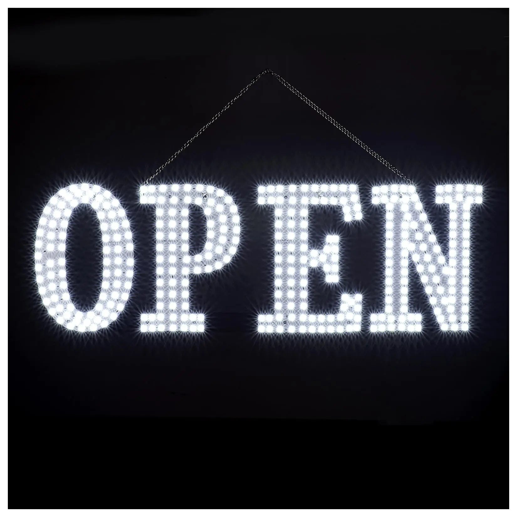 LED Open Signs for Business, 40"x14" Extra Jumbo Unique Design Super Bright Open Sign with Chain, High Visibility Open Sign for Stores Bar Hotel Retail Shops Window Salon Office - North State Signs & Printing
