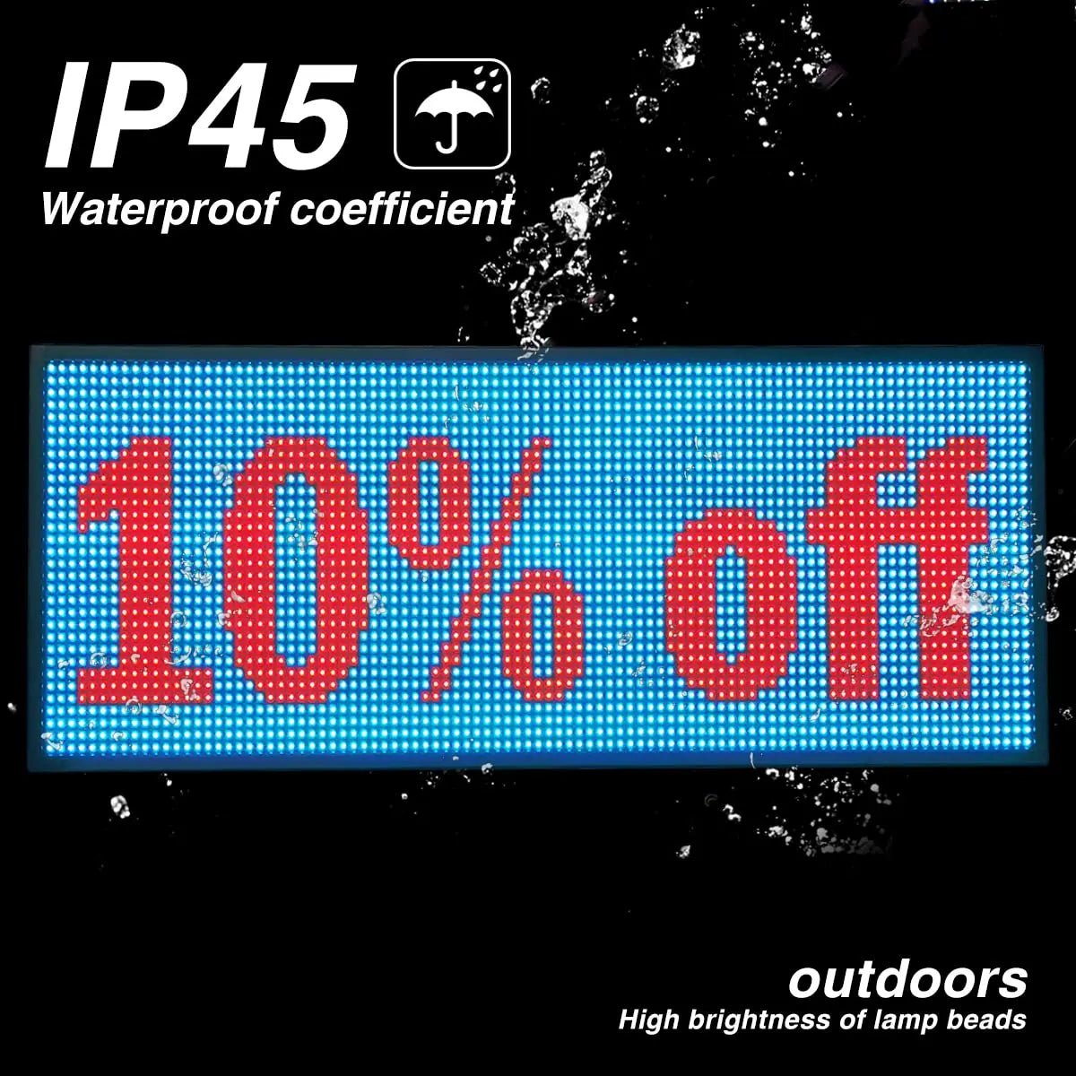 LED Sign P10 Outdoor 39" x 14" with High Resolution Programmable LED Scrolling Sign Display and Perfect Solution for Advertising - North State Signs & Printing