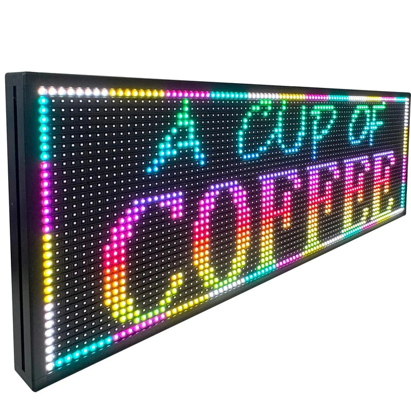 LED Sign P10 Outdoor 39x14 | Scrolling Display