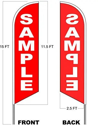 Live Bait Banner Flag Feather Windless Swooper Flag Feather Flag Kit 15 Ft Tall Feather Banner Sign yb - h - North State Signs & Printing