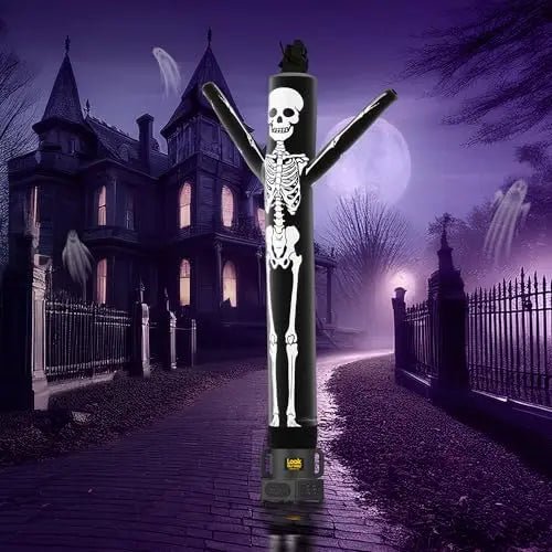 LookOurWay Air Dancers Inflatable Tube Man Set - 7ft Tall Wacky Waving Inflatable Dancing Tube Guy with Weather Resistant Blower - Halloween Themed - Skeleton - North State Signs & Printing