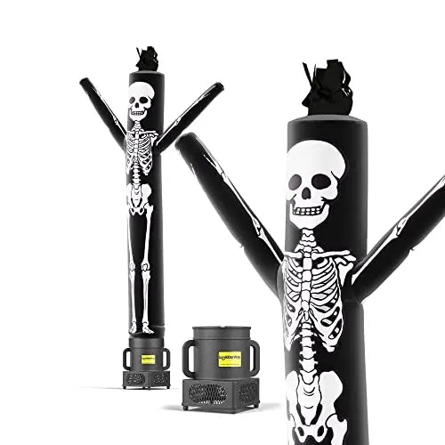 LookOurWay Air Dancers Inflatable Tube Man Set - 7ft Tall Wacky Waving Inflatable Dancing Tube Guy with Weather Resistant Blower - Halloween Themed - Skeleton - North State Signs & Printing
