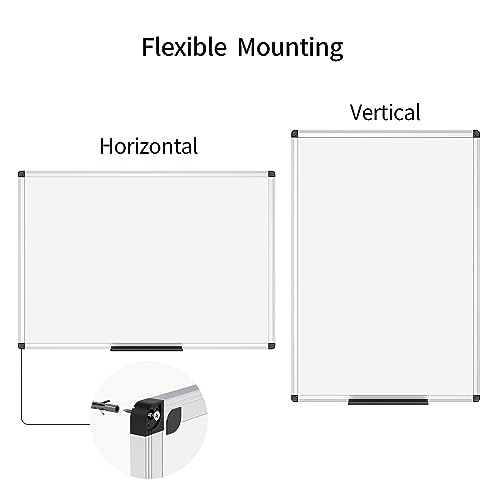 VIZ-PRO Magnetic Dry Erase Board 36 X 24 Inches Silver Aluminium Frame - Dry Erase Frames