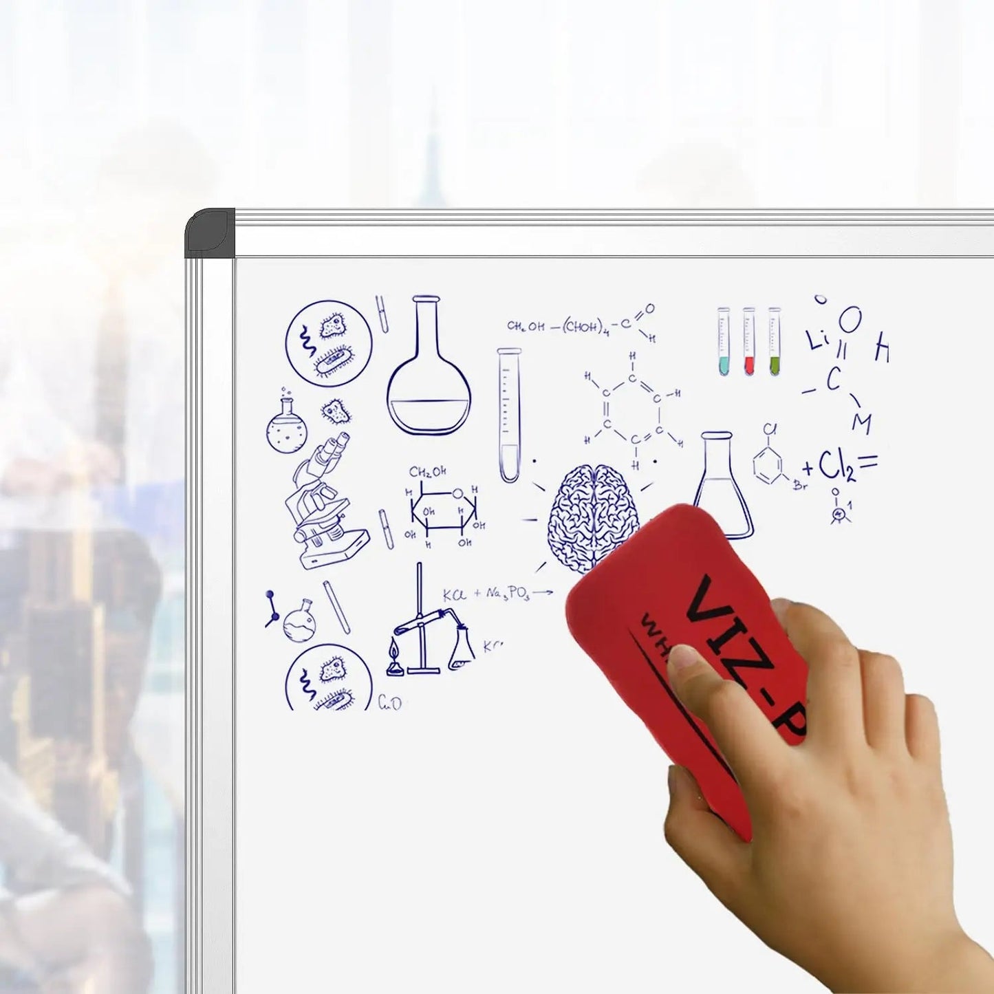 Magnetic Dry Erase Board, 36 X 24 Inches, Silver Aluminium Frame VIZ - PRO - North State Signs & Printing