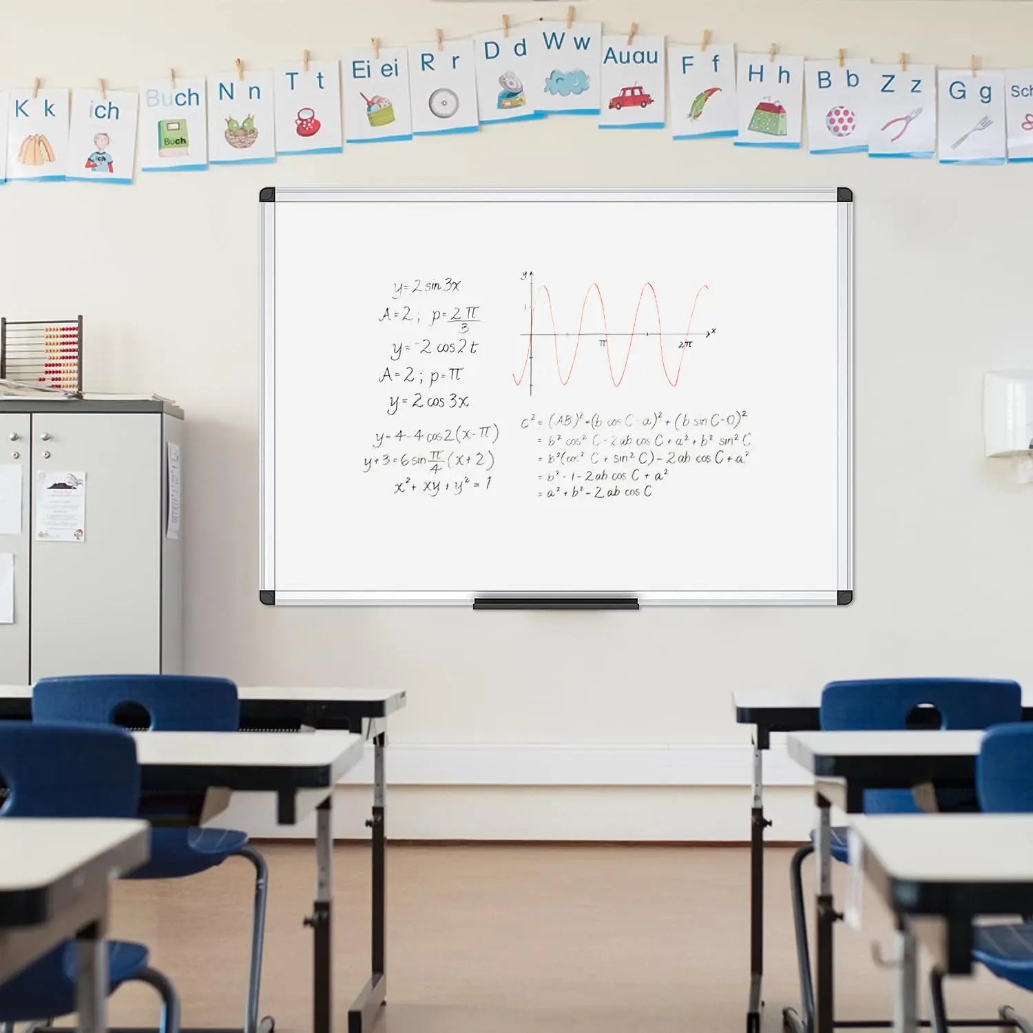 Magnetic Dry Erase Board, 36 X 24 Inches, Silver Aluminium Frame VIZ - PRO - North State Signs & Printing