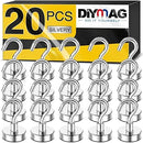 Magnetic Hooks, 30lbs+ Heavy Duty Magnetic Hooks Cruise for Hanging, Super Strong Magnet Hooks for Cruise Cabin, Refrigerator, Classroom, Magnetic Metal Hooks for Grill (Sliver, Pack of 20) - North State Signs & Printing