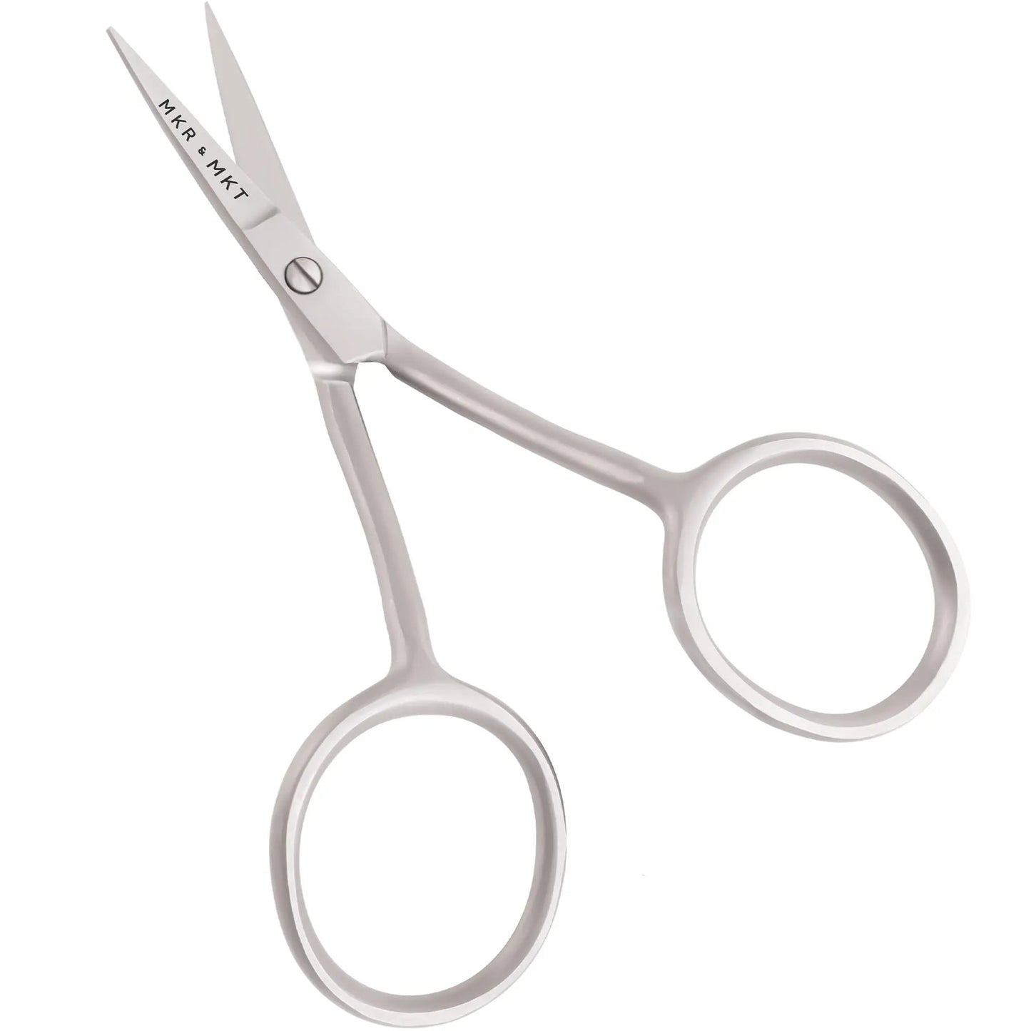 MAKER AND MARKET Small Embroidery 4.5 Inch Scissors Set of 2 Kit - Mini Double Bend Offset Duckbill and Double Bend Long Applique Needlepoint Blade with Pouch Sleeve (Satin) - North State Signs & Printing