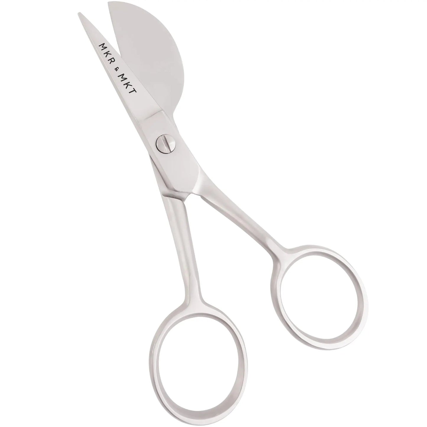 MAKER AND MARKET Small Embroidery 4.5 Inch Scissors Set of 2 Kit - Mini Double Bend Offset Duckbill and Double Bend Long Applique Needlepoint Blade with Pouch Sleeve (Satin) - North State Signs & Printing