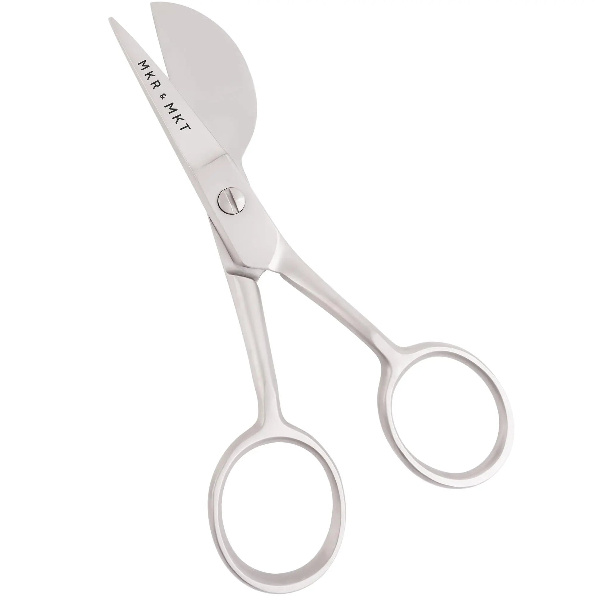 MAKER AND MARKET Small Embroidery 4.5 Inch Scissors Set of 2 Kit - Mini Double Bend Offset Duckbill and Double Bend Long Applique Needlepoint Blade with Pouch Sleeve (Satin) - North State Signs & Printing