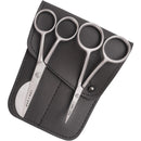 MAKER AND MARKET Small Embroidery 4.5 Inch Scissors Set of 2 Kit - Mini Double Bend Offset Duckbill and Double Bend Long Applique Needlepoint Blade with Pouch Sleeve (Satin) - North State Signs & Printing
