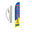 Mattress Sale (blue/yellow) 15ft Feather Banner Swooper Flag Kit - INCLUDES 15FT POLE KIT w/GROUND SPIKE - North State Signs & Printing