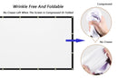 Mdbebbron 120 inch Projector Screen 16:9 Foldable Anti - Crease Portable Projector Movies Screens for Home Theater Outdoor Indoor Support Double Sided Projection - North State Signs & Printing