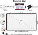 Mdbebbron 120 inch Projector Screen 16:9 Foldable Anti - Crease Portable Projector Movies Screens for Home Theater Outdoor Indoor Support Double Sided Projection - North State Signs & Printing