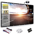 Mdbebbron 120 inch Projector Screen 16:9 Foldable Anti - Crease Portable Projector Movies Screens for Home Theater Outdoor Indoor Support Double Sided Projection - North State Signs & Printing