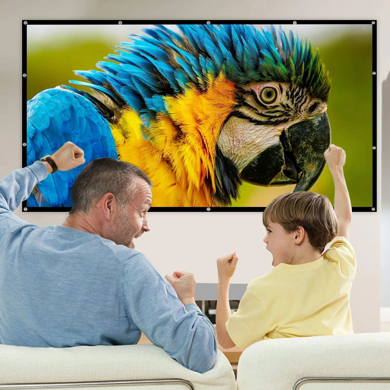 Mdbebbron 120 inch Projector Screen 16:9 Foldable Anti - Crease Portable Projector Movies Screens for Home Theater Outdoor Indoor Support Double Sided Projection - North State Signs & Printing