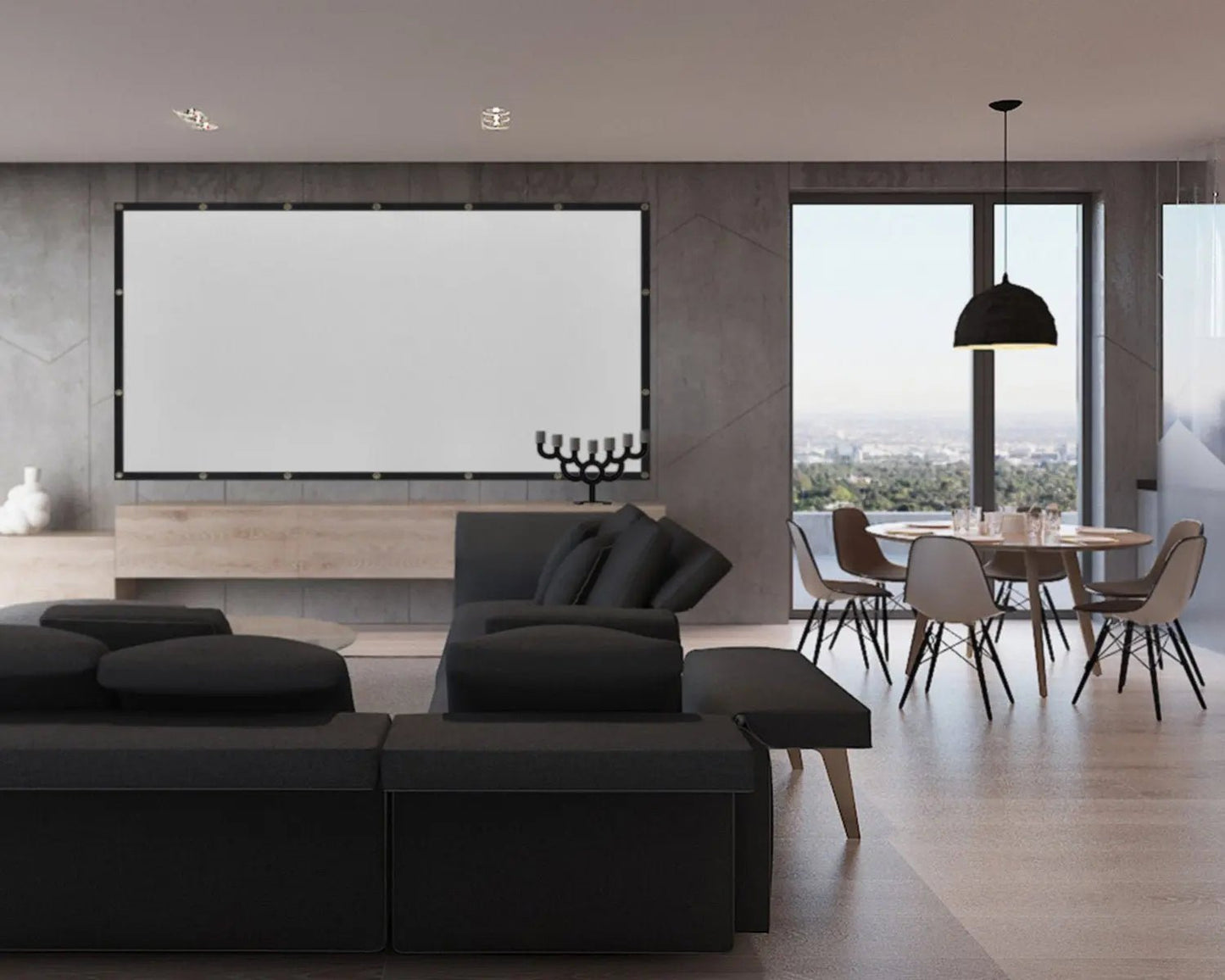Mdbebbron 120 inch Projector Screen 16:9 Foldable Anti - Crease Portable Projector Movies Screens for Home Theater Outdoor Indoor Support Double Sided Projection - North State Signs & Printing