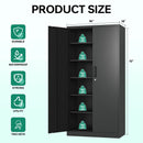 Metal Garage Storage Cabinets with Lock - 72 Tall Tool Organizer Steel Lockers, Letaya, 5 Adjustable Layers Shelves for Home,Office,Warehouse,Garage,(Black - 72“) - North State Signs & Printing