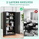 Metal Garage Storage Cabinets with Lock - 72 Tall Tool Organizer Steel Lockers, Letaya, 5 Adjustable Layers Shelves for Home,Office,Warehouse,Garage,(Black - 72“) - North State Signs & Printing