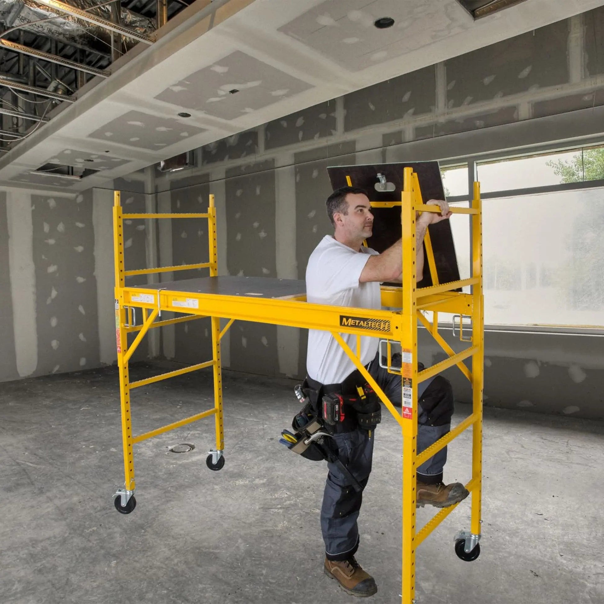 MetalTech Scaffolding Platform, Bakers Scaffold Ladder Roofing Equipment, 6 ft - North State Signs & Printing