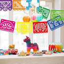 Mexican Party Banner DomeStar 18 Feet Plastic Fiesta Banner Cinco de Mayo Dia De Los Muertos Decor Day of The Dead Papel Picado Decorations Mexican Fiesta Garland for Mexican Party Supplies - North State Signs & Printing