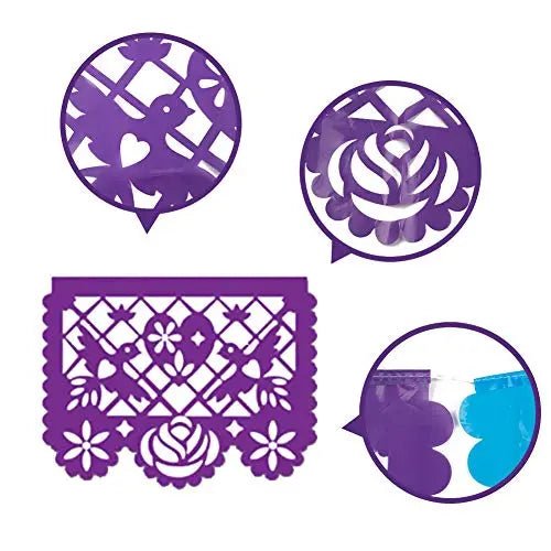 Mexican Party Banner DomeStar 18 Feet Plastic Fiesta Banner Cinco de Mayo Dia De Los Muertos Decor Day of The Dead Papel Picado Decorations Mexican Fiesta Garland for Mexican Party Supplies - North State Signs & Printing