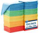 Microfiber Cleaning Cloth, S&T INC. 100 Pack, Bulk Microfiber Towel for Home, Reusable Microfiber Towels for Cars, Assorted, 11.5 in. x 11.5 in., 100 Count - North State Signs & Printing