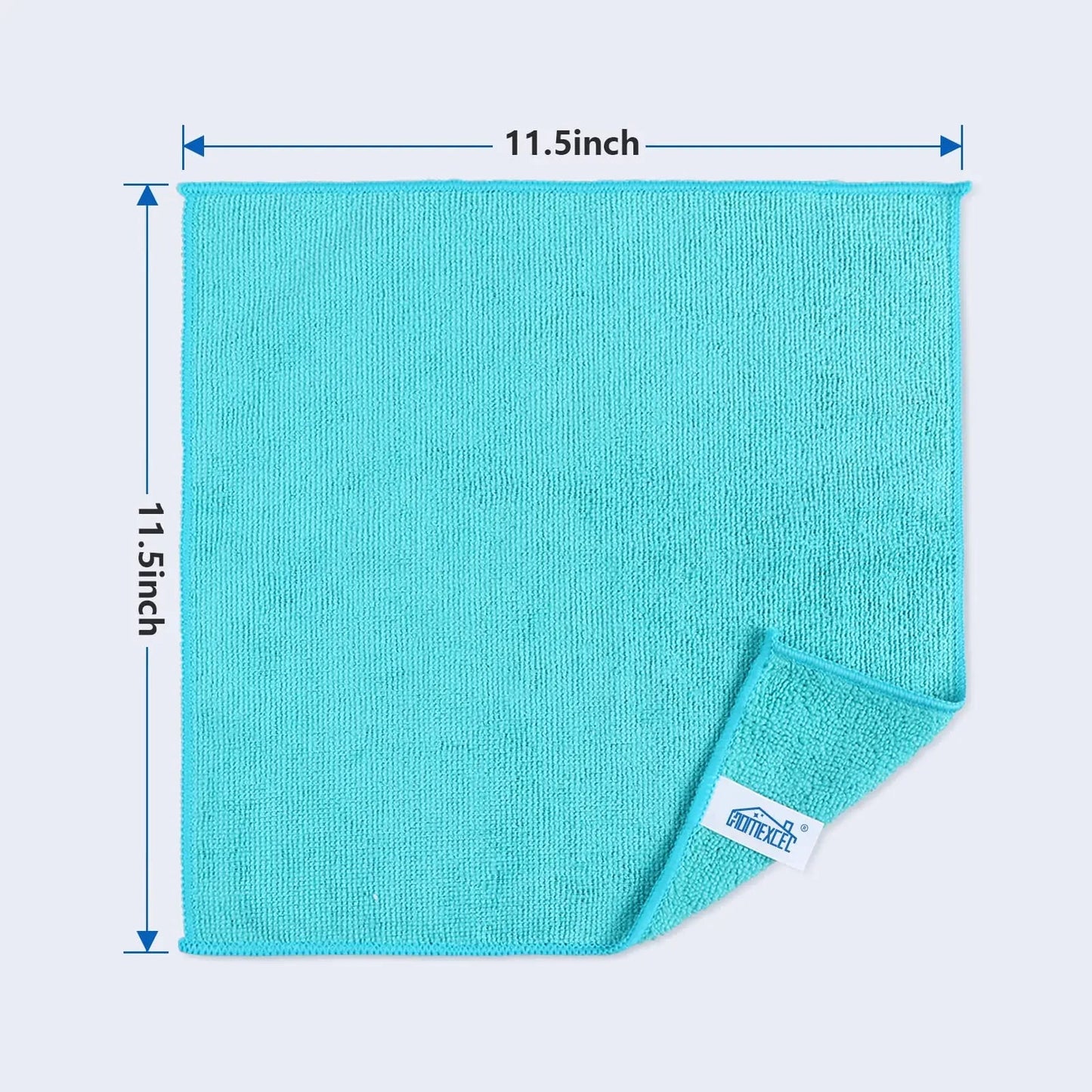 Microfiber Cleaning Cloth,12 Pack Cleaning Rag, Cleaning Towels with 4 Color Assorted, HOMEXCEL, 11.5"X11.5"(Green/Blue/Yellow/Pink) - North State Signs & Printing