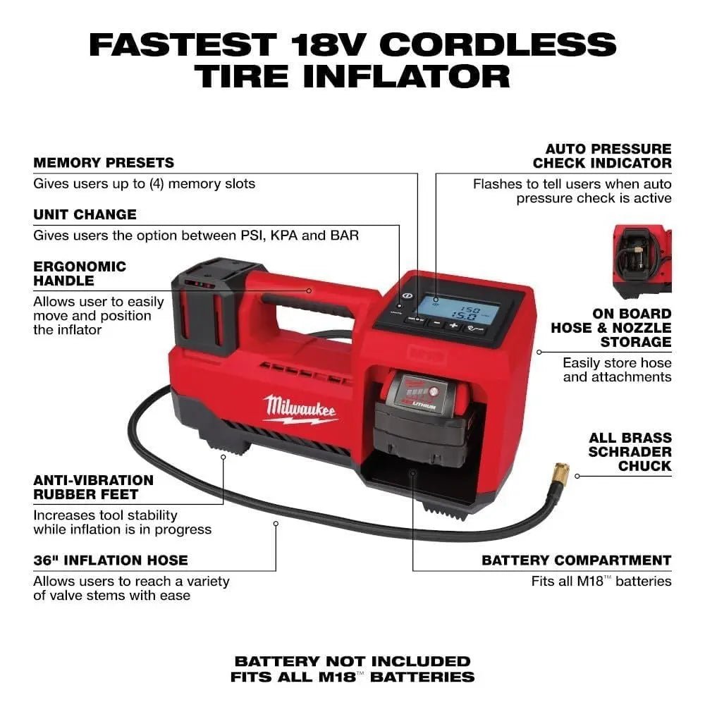Milwaukee M18 Tire Inflator 2848 - 20 - North State Signs & Printing