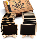 Mini Chalkboard Signs, 20 Pack Framed Small Chalkboard Labels with Easel Stand, Wooden Blackboard for Table Numbers, Food Signs, Wedding Signs, Message Board, Place Cards and Event Decorations - North State Signs & Printing