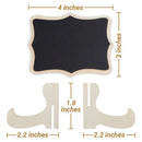 Mini Chalkboard Signs, 20 Pack Framed Small Chalkboard Labels with Easel Stand, Wooden Blackboard for Table Numbers, Food Signs, Wedding Signs, Message Board, Place Cards and Event Decorations - North State Signs & Printing
