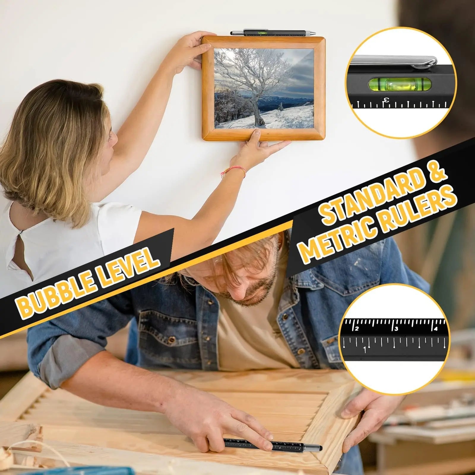 Multitool Pen, Mens Gifts for Christmas, BIIB Stocking Stuffers for Adults Men, Gifts for Men Unique Gifts for Dad Him Grandpa Husband, Dad Gifts for Men Who Have Everything, Gadgets Tools for Men - North State Signs & Printing