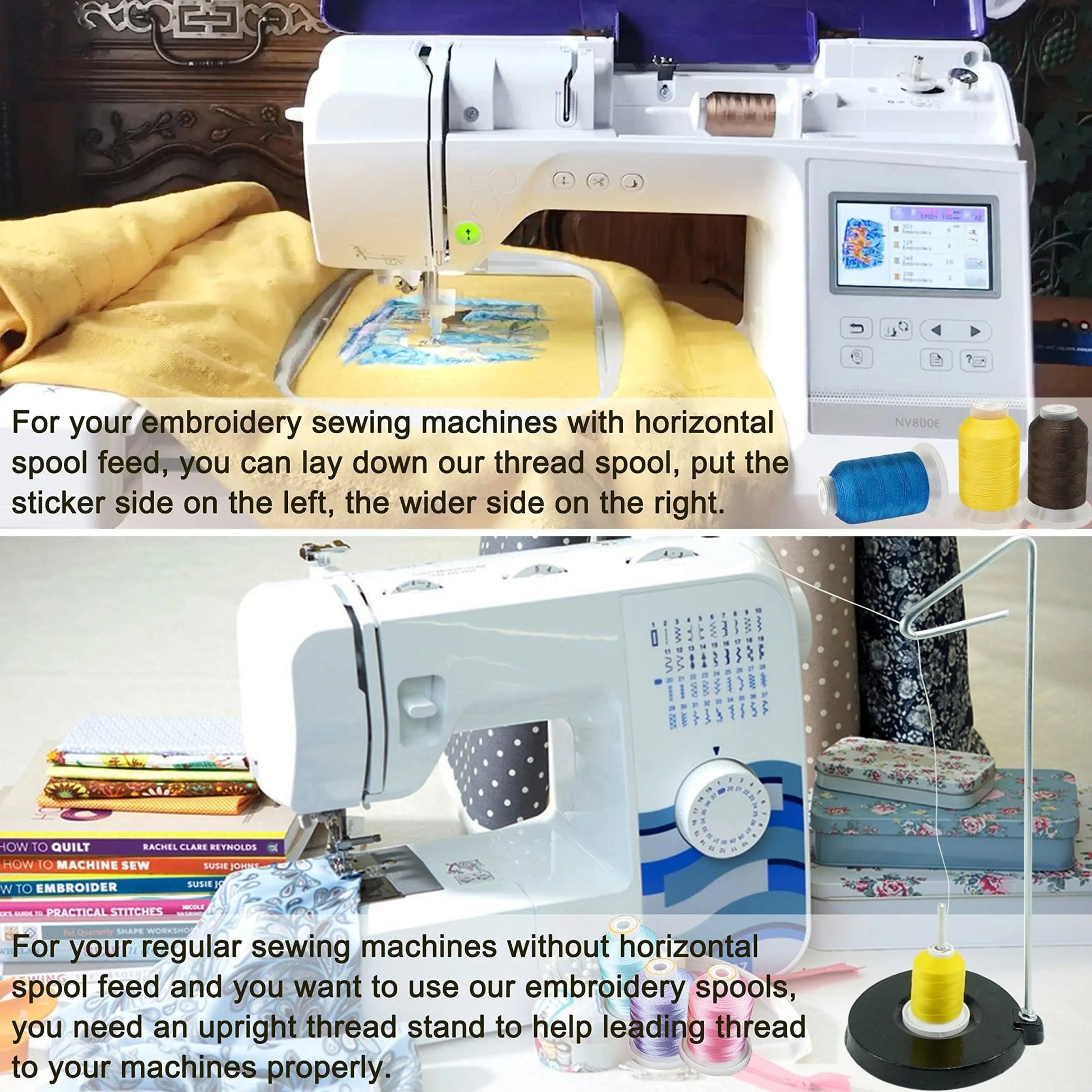 New brothread 63 Brother Colors Polyester Embroidery Machine Thread Kit 500M - North State Signs & Printing