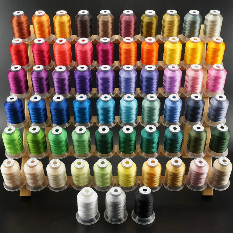 New brothread 63 Brother Colors Polyester Embroidery Machine Thread Kit 500M - North State Signs & Printing