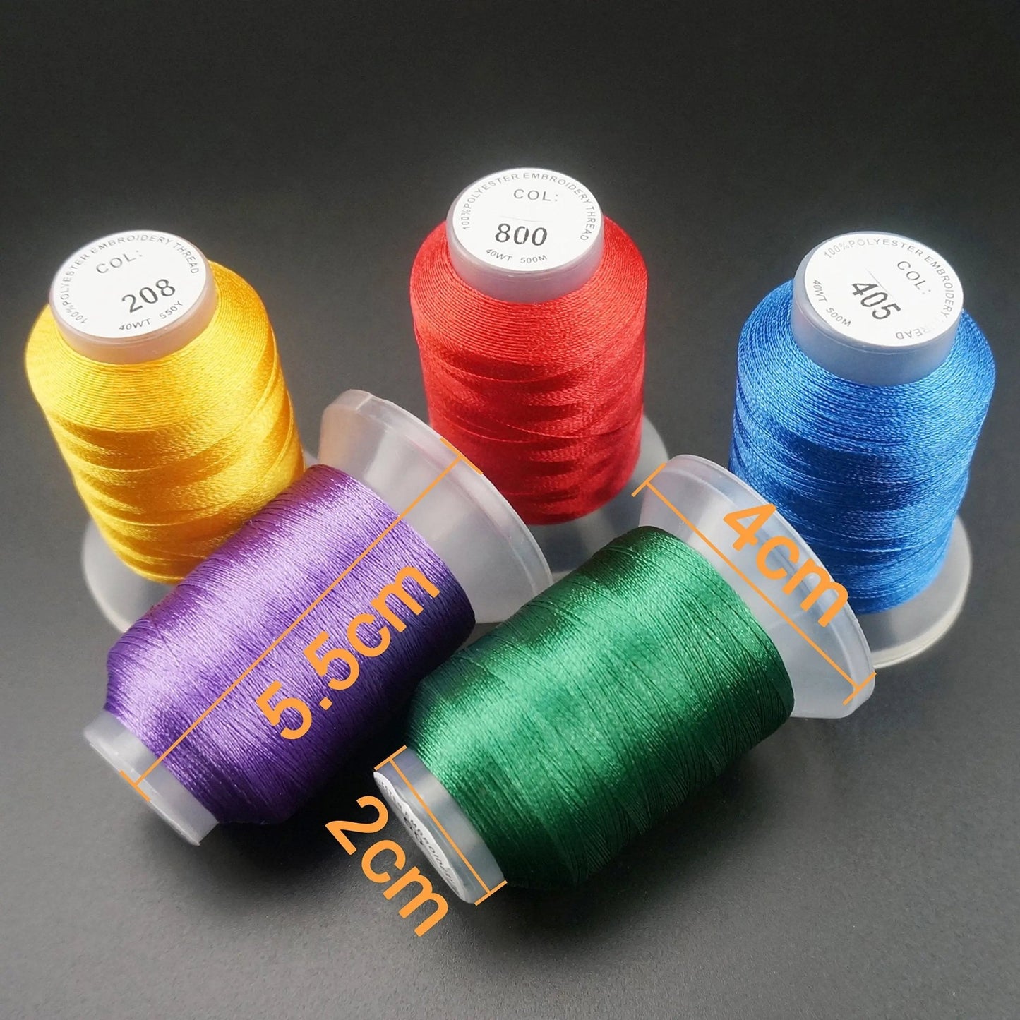 New brothread 63 Brother Colors Polyester Embroidery Machine Thread Kit 500M - North State Signs & Printing