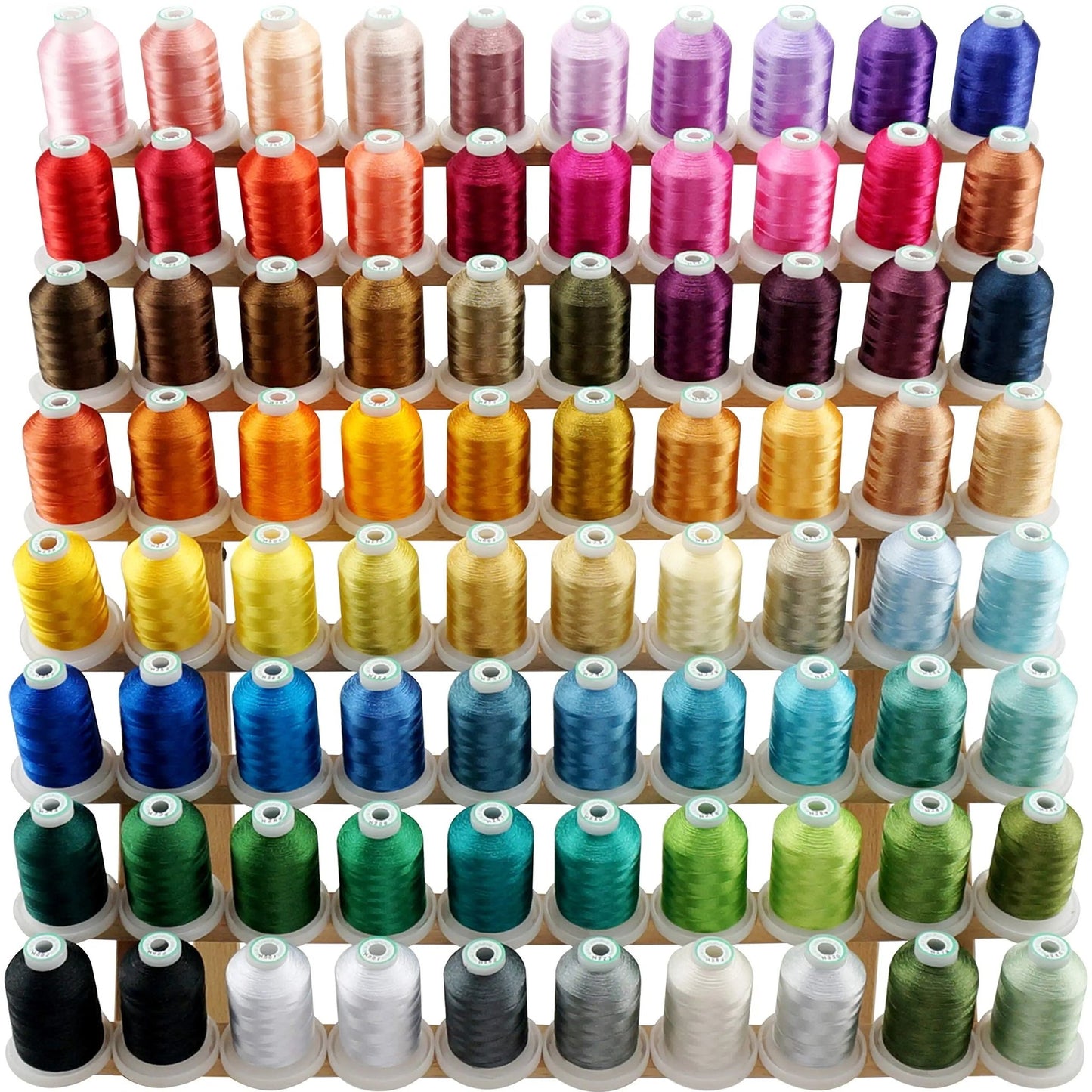 New brothread 80 Spools Polyester Embroidery Machine Thread Kit 1000M (1100Y) Each Spool - Colors Compatible with Janome and Robison - Anton Colors - North State Signs & Printing