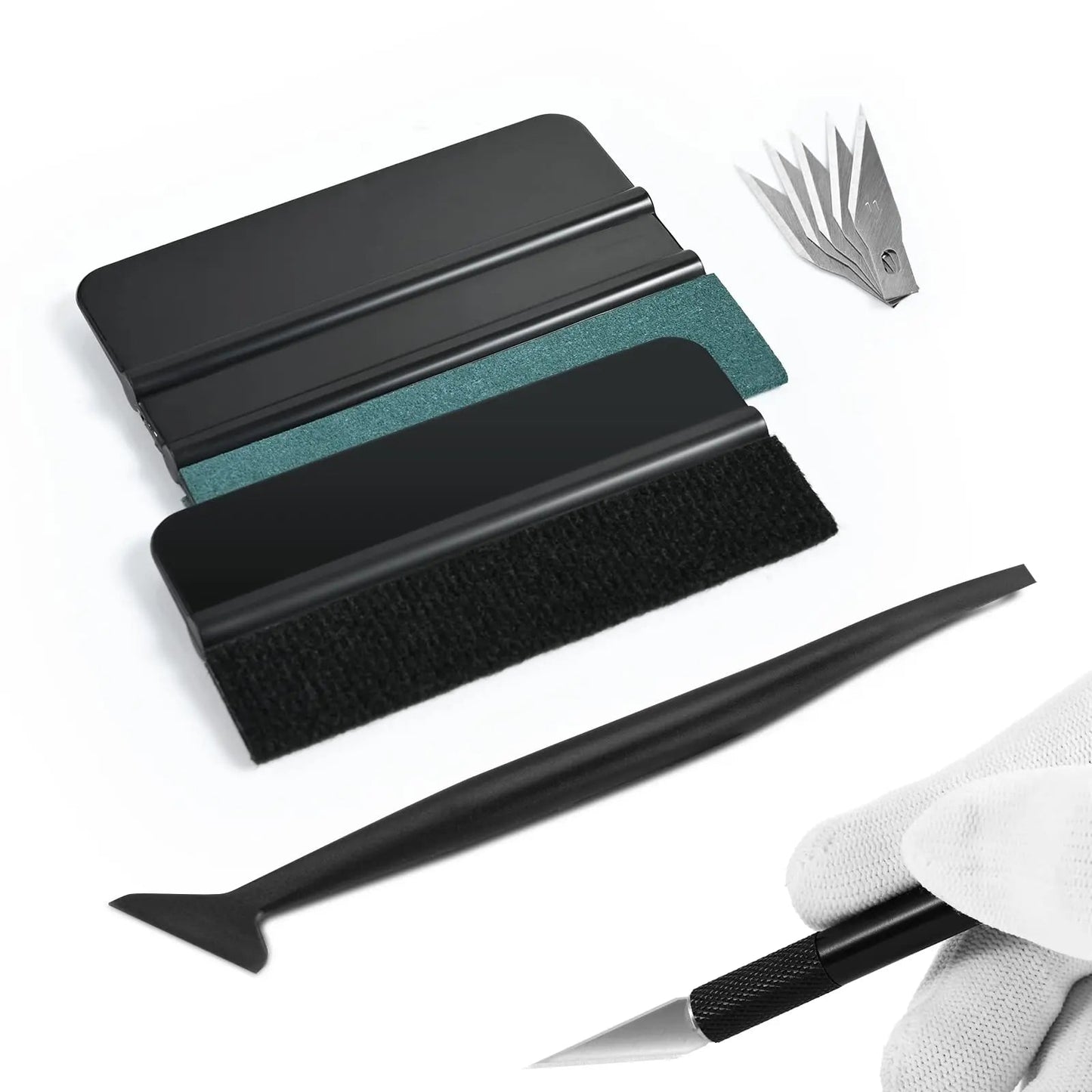 NEWISHTOOL Car Window Tint Installation Kit - Vinyl Wrap Tools With Felt Squeegee, Micro Squeegee, Razor Blade Knife - North State Signs & Printing