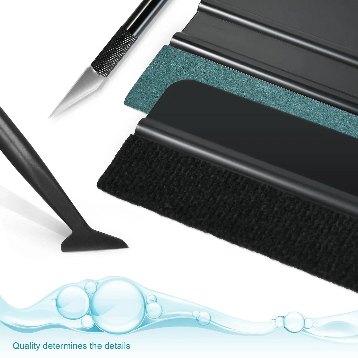 NEWISHTOOL Car Window Tint Installation Kit - Vinyl Wrap Tools With Felt Squeegee, Micro Squeegee, Razor Blade Knife - North State Signs & Printing